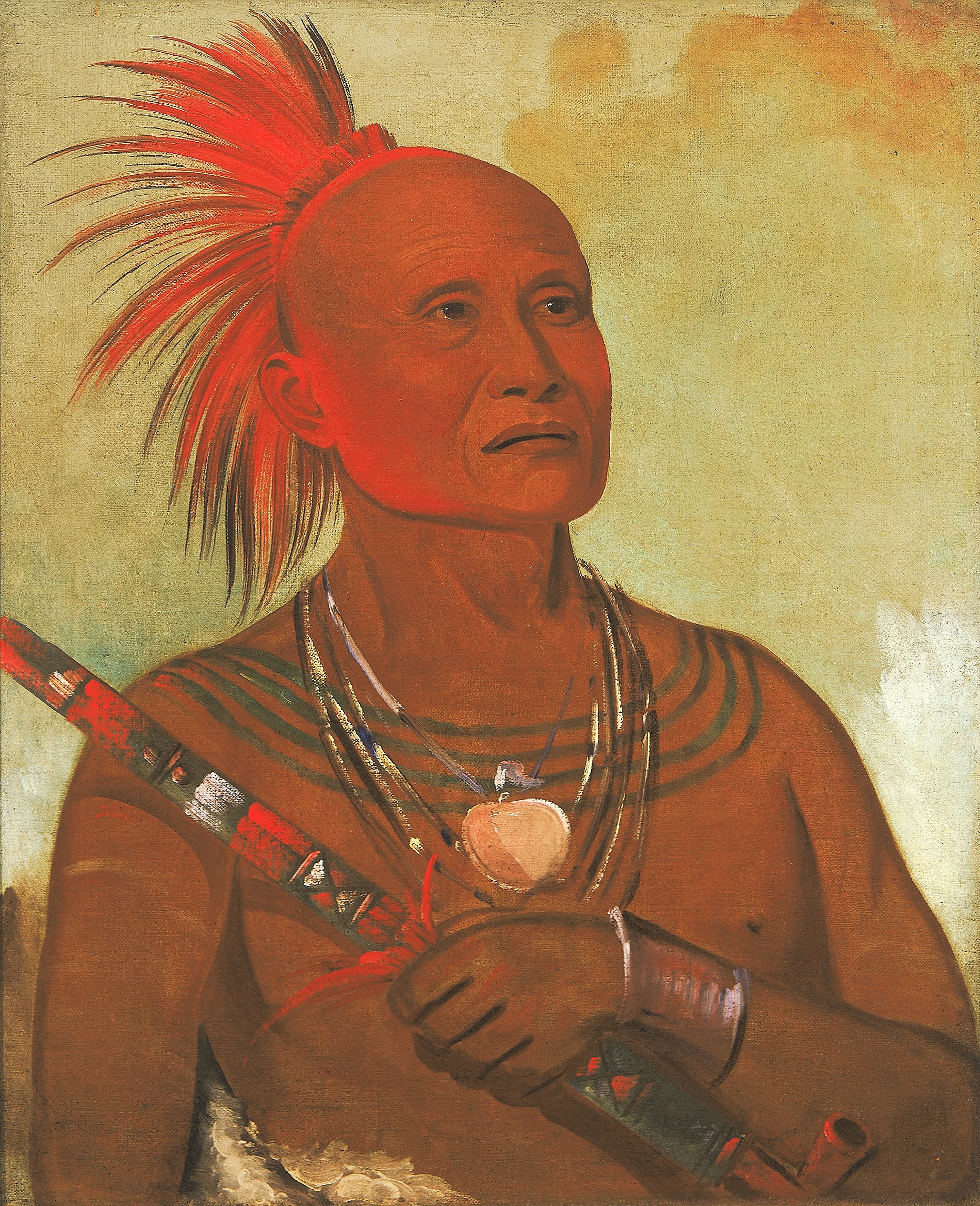 George Catlin, Pam-a-hó, The Swimmer, One of Black Hawk's Warriors