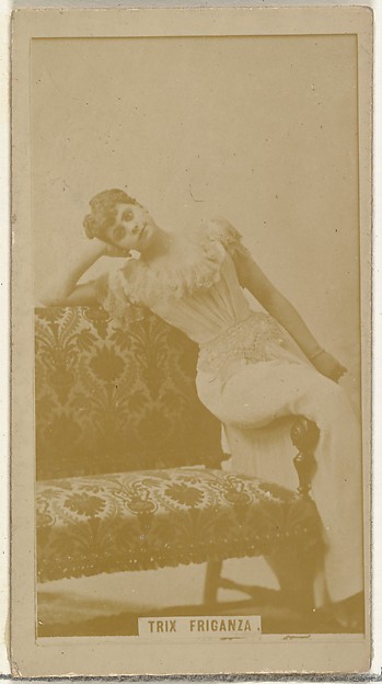 W. Duke, Sons & Co., Trix Fricanza, from the Actors and Actresses series (N145-8) issued by Duke Sons & Co. to promote Duke Cigarettes