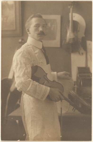 Louis Fleckenstein, [Portrait of a Violin Maker in Studio]