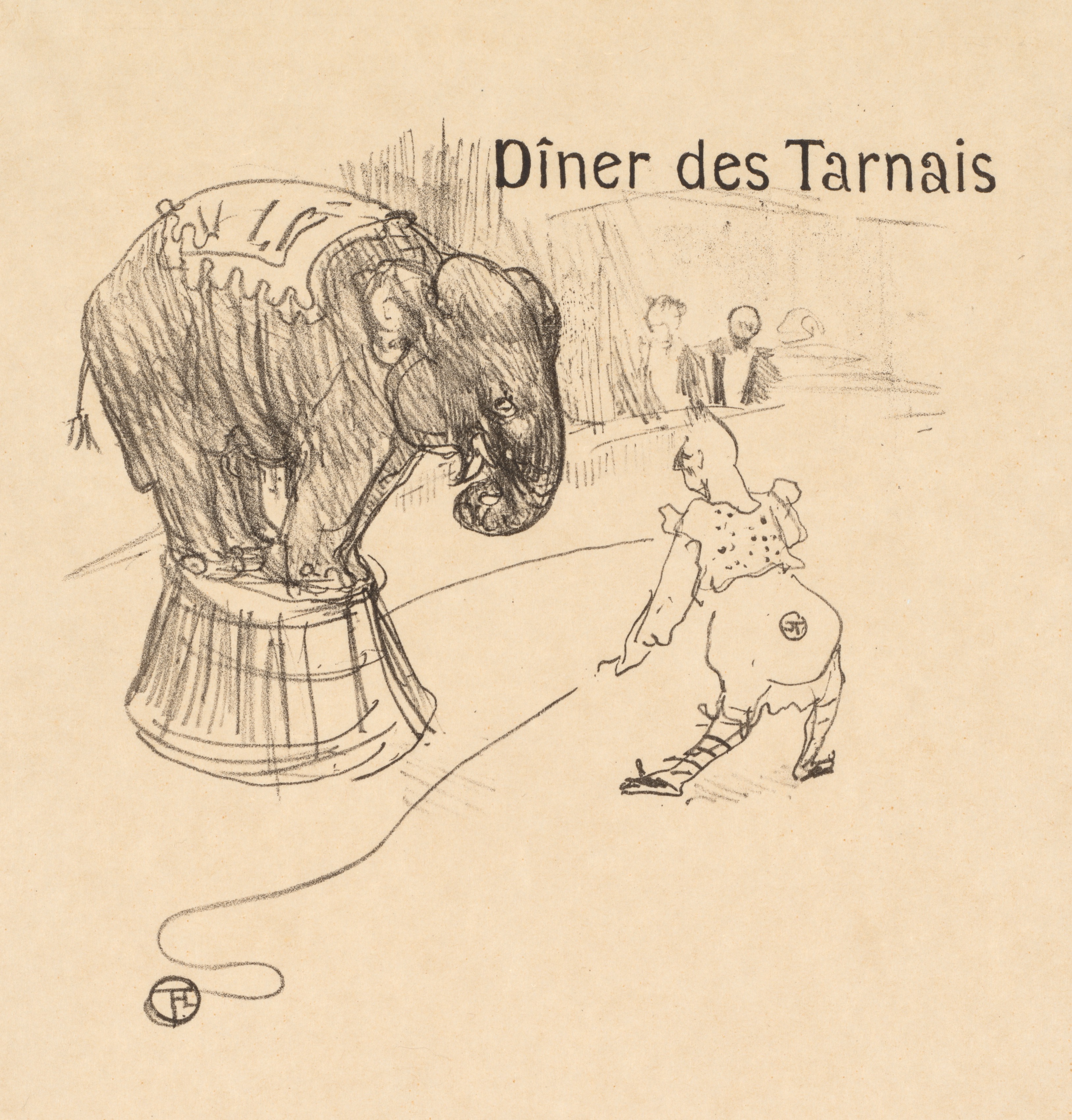 Henri de Toulouse-Lautrec, Menu from the Dinner Tarnais (Dîner des Tarnais)