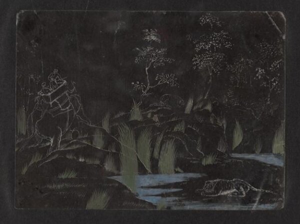 Unknown, One of twenty-seven paintings, mainly depicting hunting scenes.