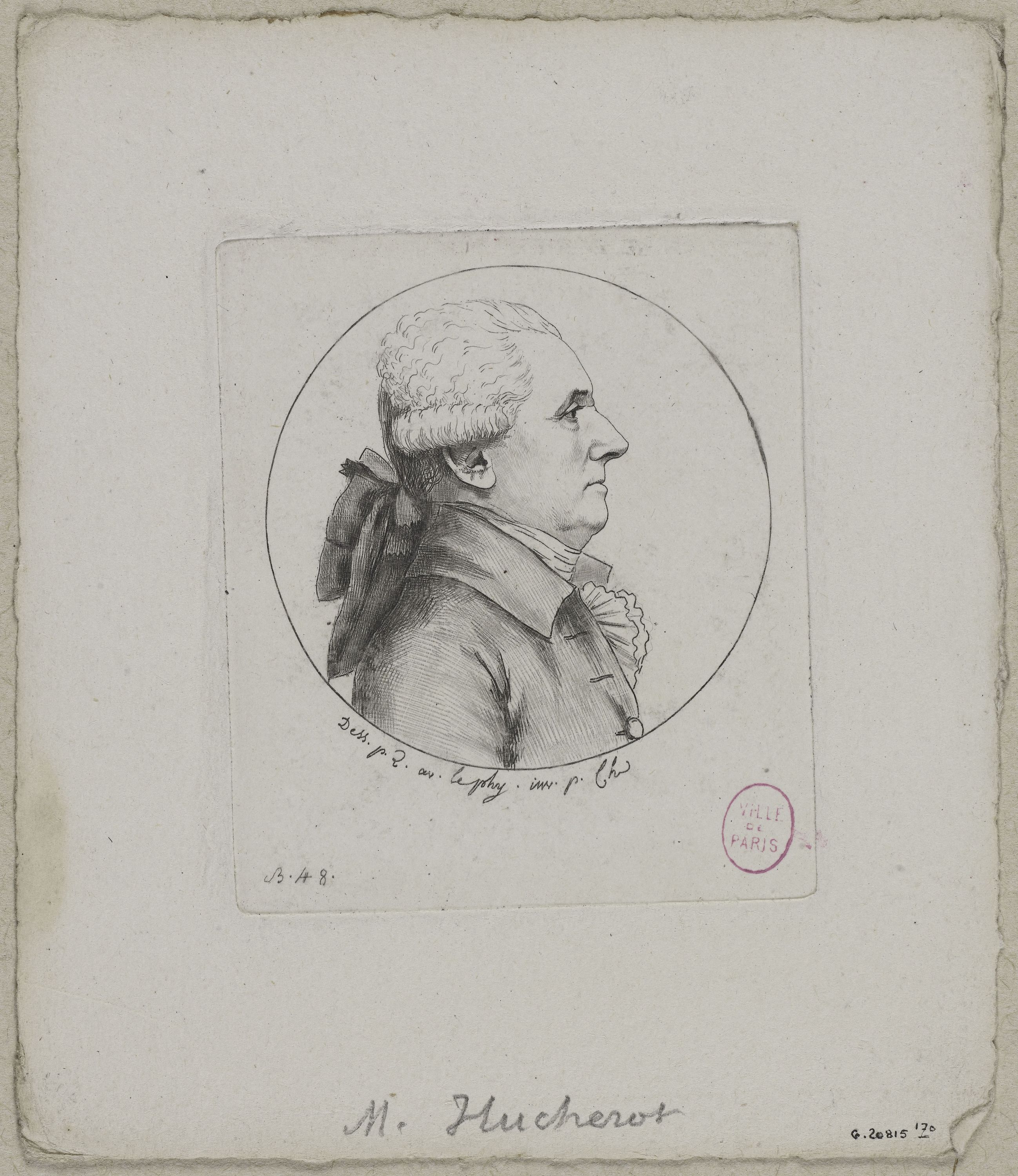 Edmé Quenedey, Portrait de Monsieur Hucherot