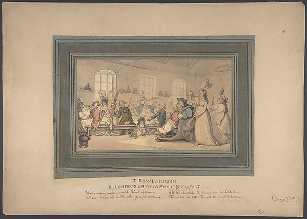 Thomas Rowlandson, The Comforts of Bath: A Public Breakfast