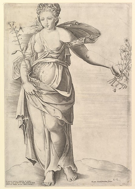 Anonymous, Italian, 16th century, Flora, from "Speculum Romanae Magnificentiae"