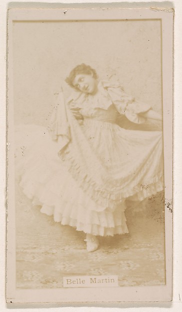 Kinney Brothers Tobacco Company, Belle Martin, from the Actresses series (N245) issued by Kinney Brothers to promote Sweet Caporal Cigarettes