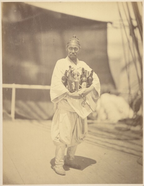 Felice Beato, The first Corèan [sic] Soldier on Board the Colorado After his Interview, Contemplating the Traces of Civilization