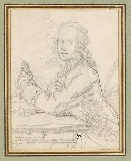 Augustin de Saint-Aubin, Portraits of a Young Man