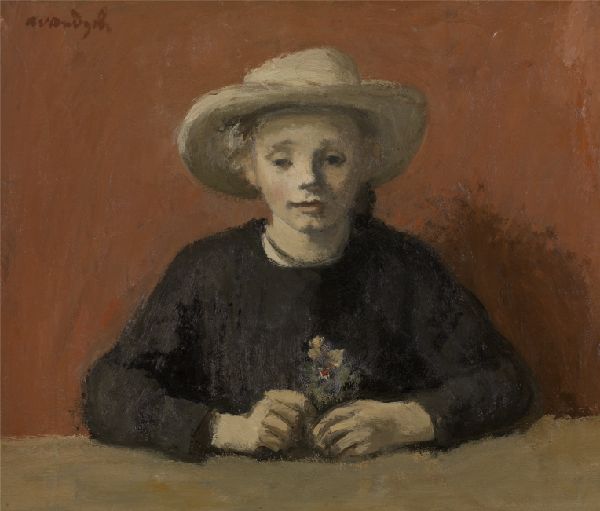 Albert Van Dyck, Gusta in a Little Hat