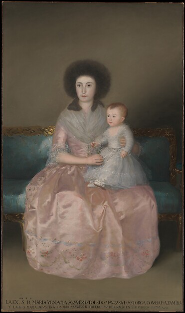 Goya (Francisco de Goya y Lucientes), Condesa de Altamira and Her Daughter, María Agustina