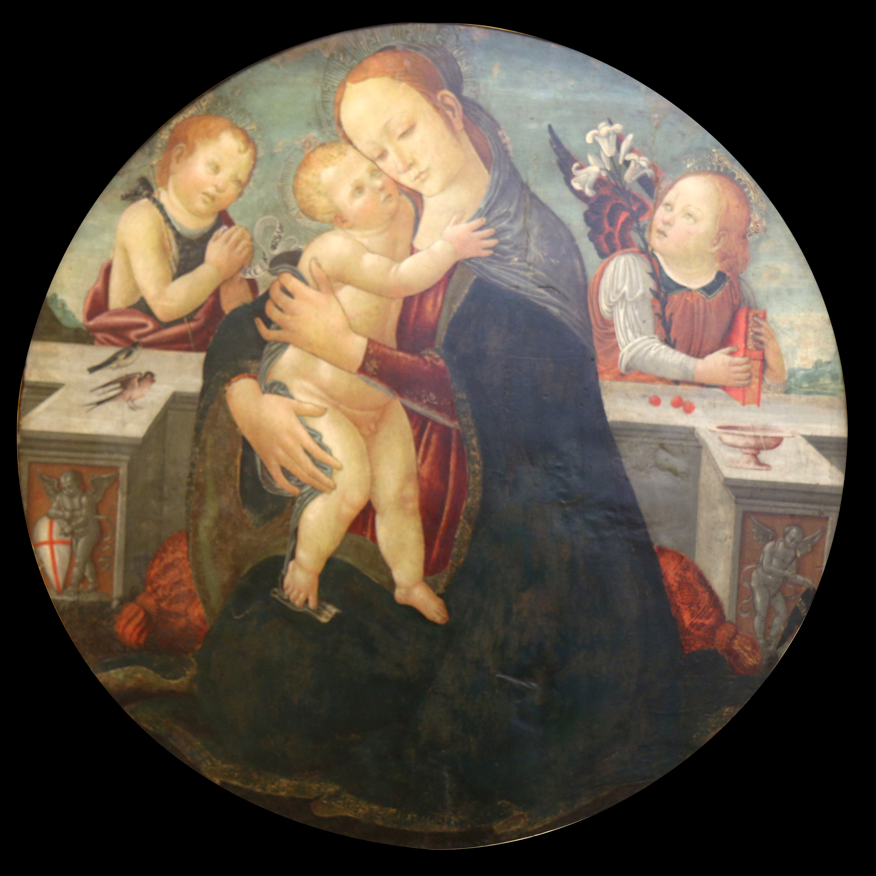 Jacopo da Sellaio, La Vierge et l'Enfant entre le petit saint Jean Baptiste et un ange