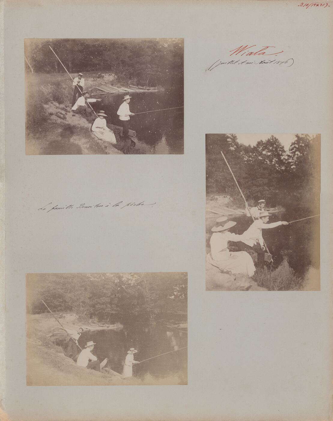 Benediktas Henrikas Tiškevičius, Kartono lakštas su trimis Benedikto Henriko Tiškevičiaus fotografijomis ("Viala")