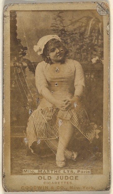 Goodwin & Company, Mlle. Marthe Lys, Paris, from the Actors and Actresses series (N171) for Old Judge Cigarettes