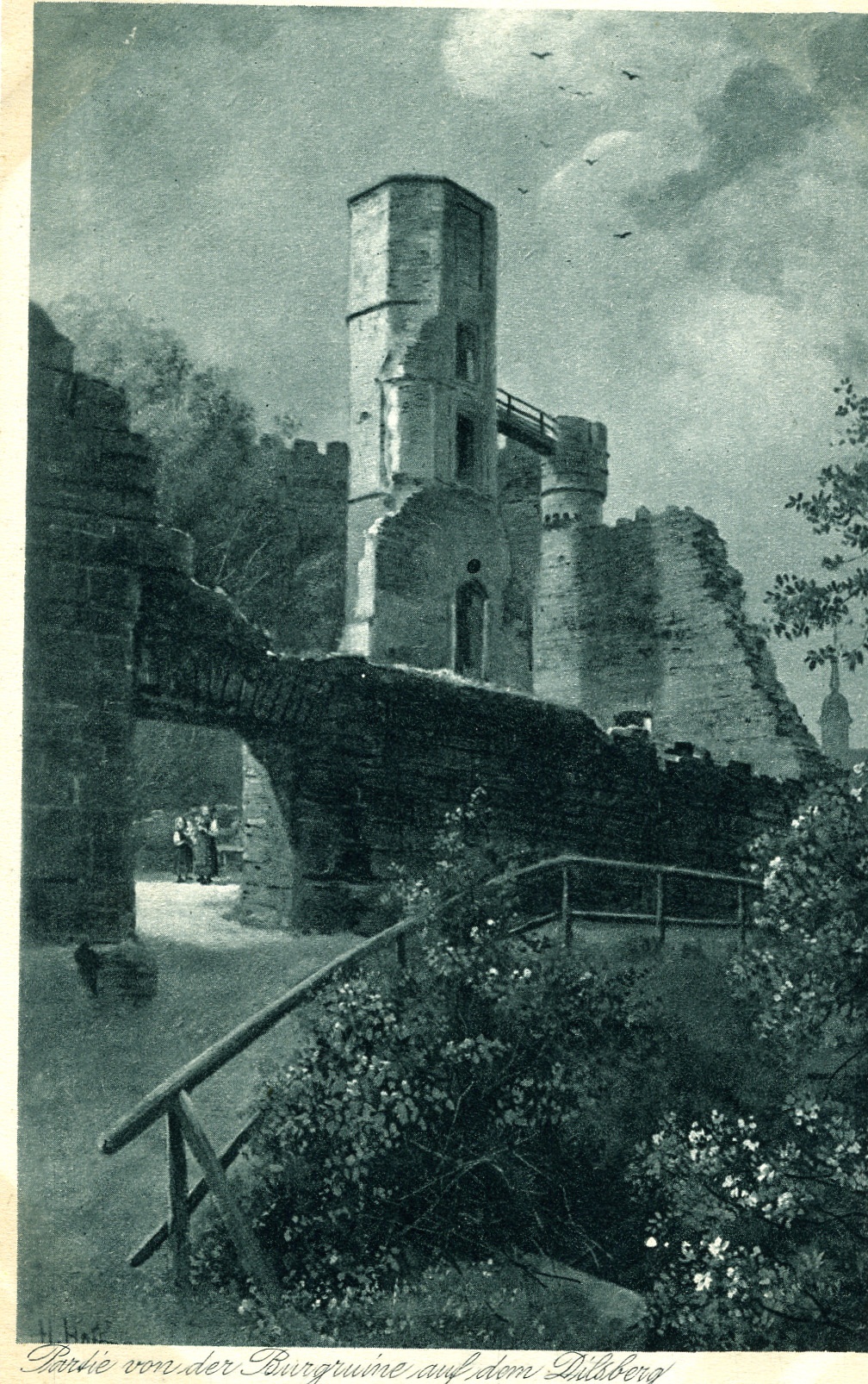 Heinrich Hoffmann (Kunstmaler), Postkarte Dilsberg