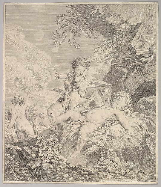 Anonymous, French, 18th century, Cupids Tickling Each Other