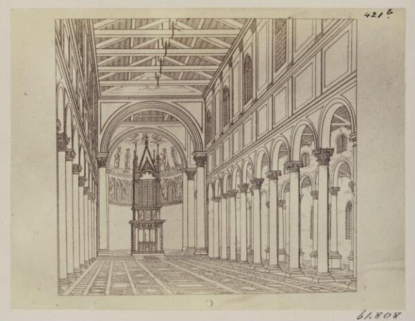 Parker, John Henry, Church of S. Paul, f. m. - View of the Interior, before the fire.