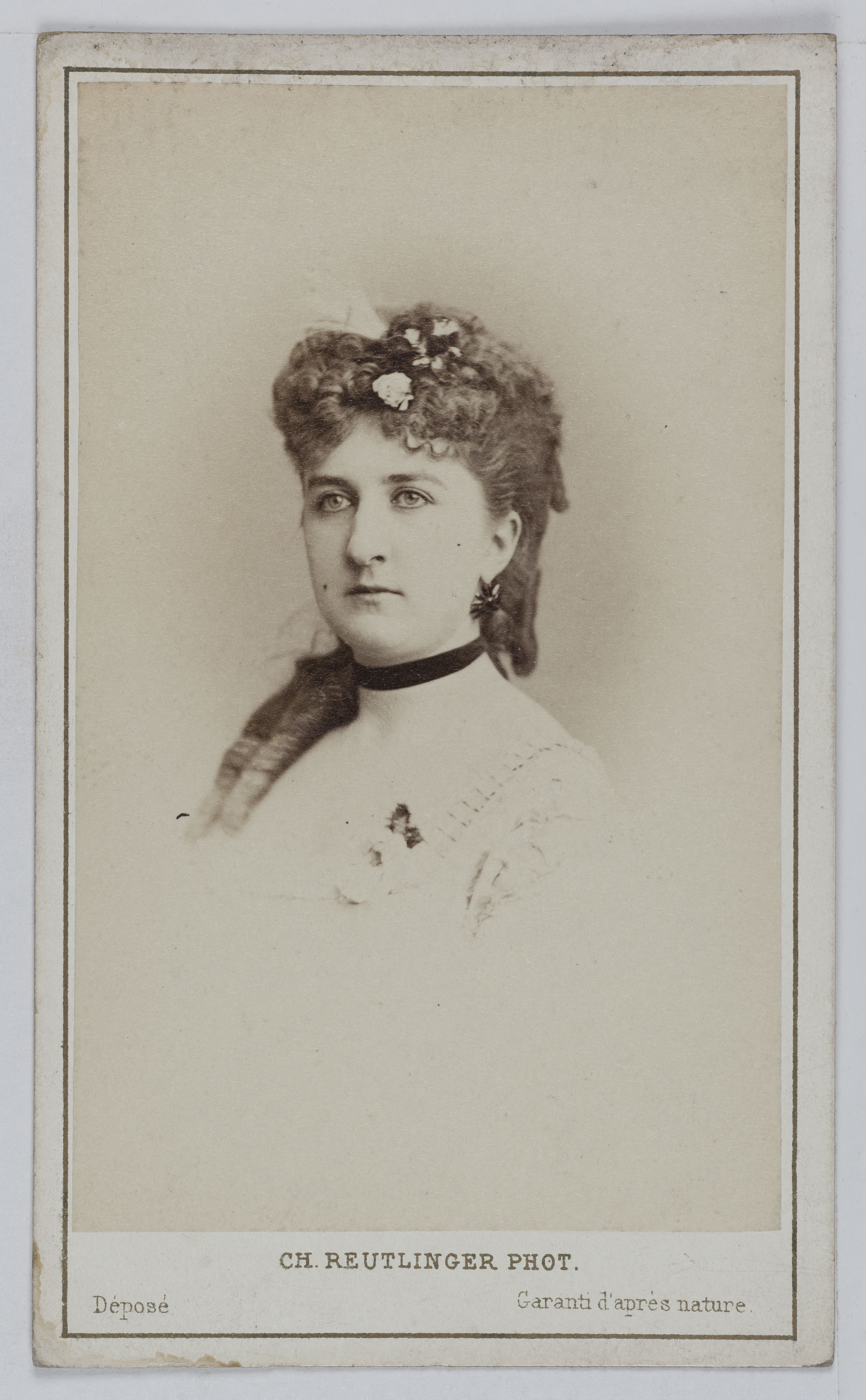 Charles Reutlinger, Portrait d'Antonia Stella Zélie Rousselot (-1881), dite Reynold, actrice de théâtre entre 1867 et 1879.