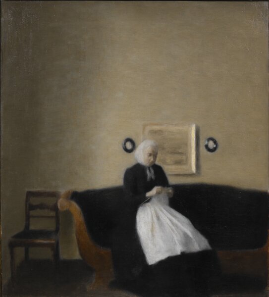 Vilhelm Hammershøi, Interiör med konstnärens moder