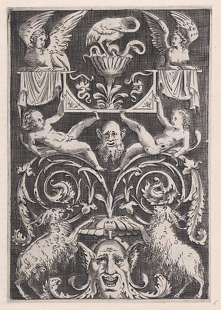 Agostino Veneziano (Agostino dei Musi), Ornamental Panel