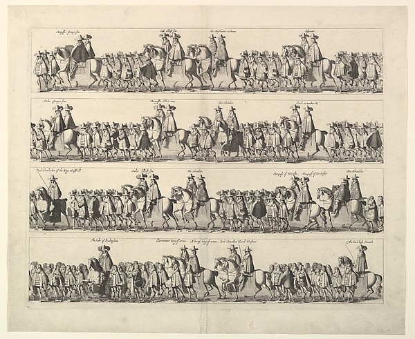 Wenceslaus Hollar, Coronation Procession of Charles II Through London (from John Ogilby's "The Entertainment of...Charles II," London, 1662)