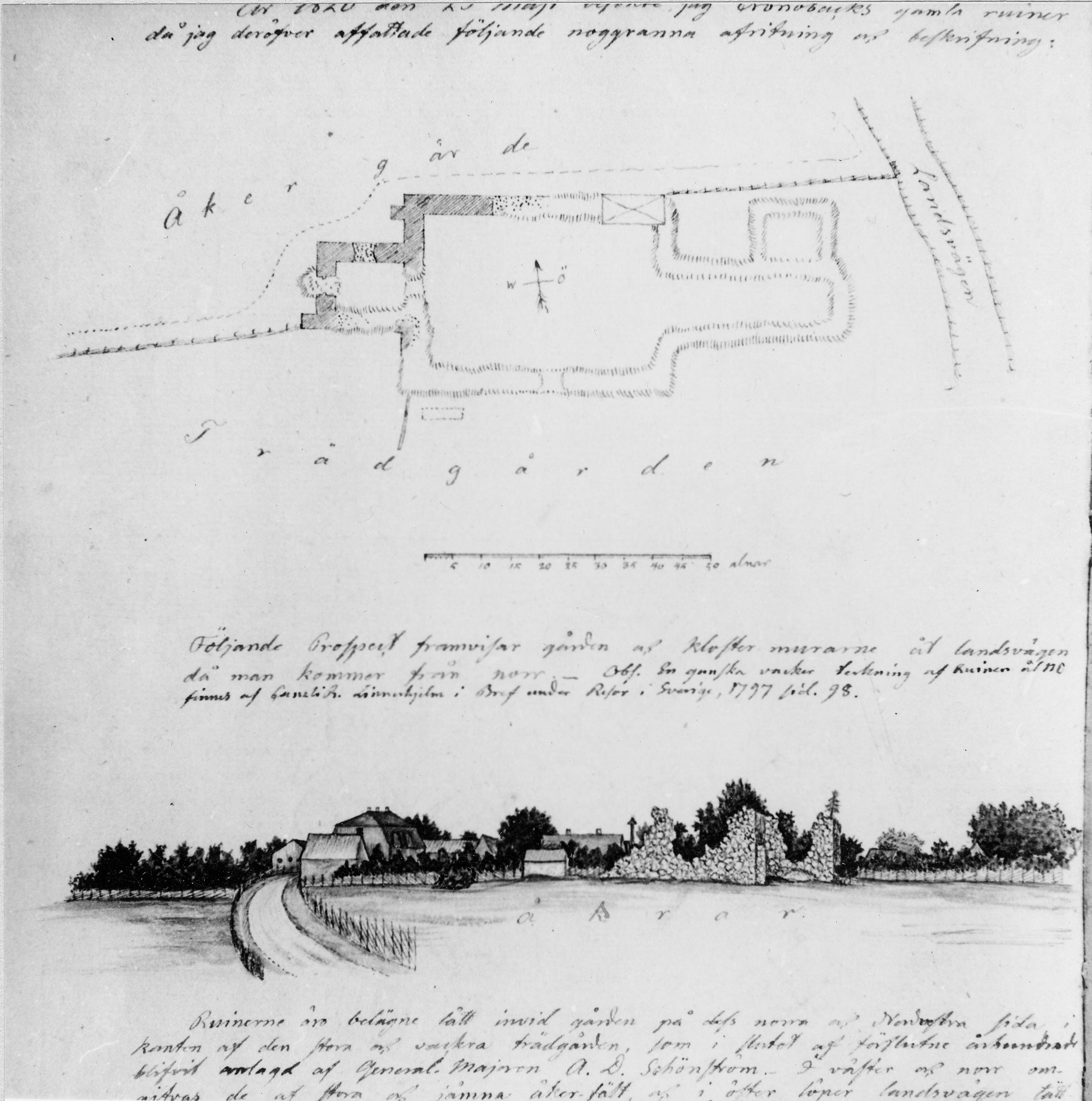 Nils Lagergren, Mönsterås, Kronobäcks kyrkoruin