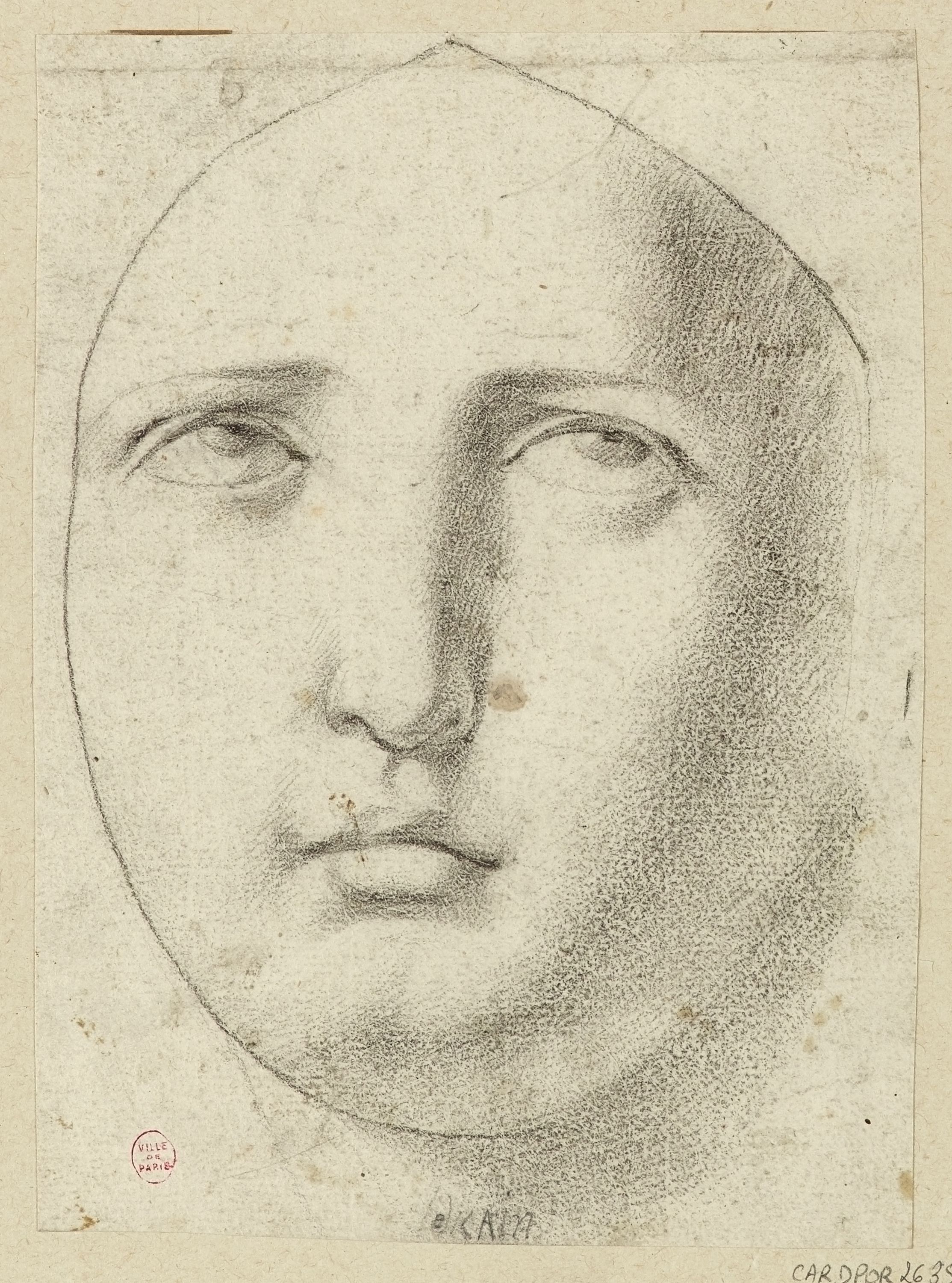 Anonyme, Esquisse du portrait de l'acteur Lekain.