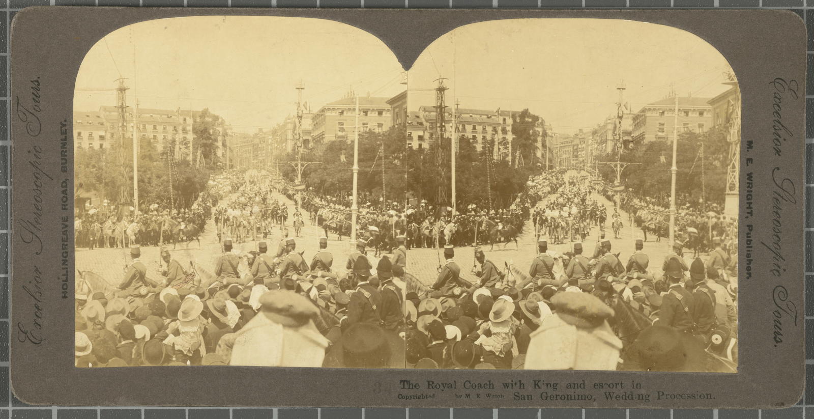 Desconegut, The Royal Coach with King and escort in San Geronimo, Wedding Procession Wright M. E.