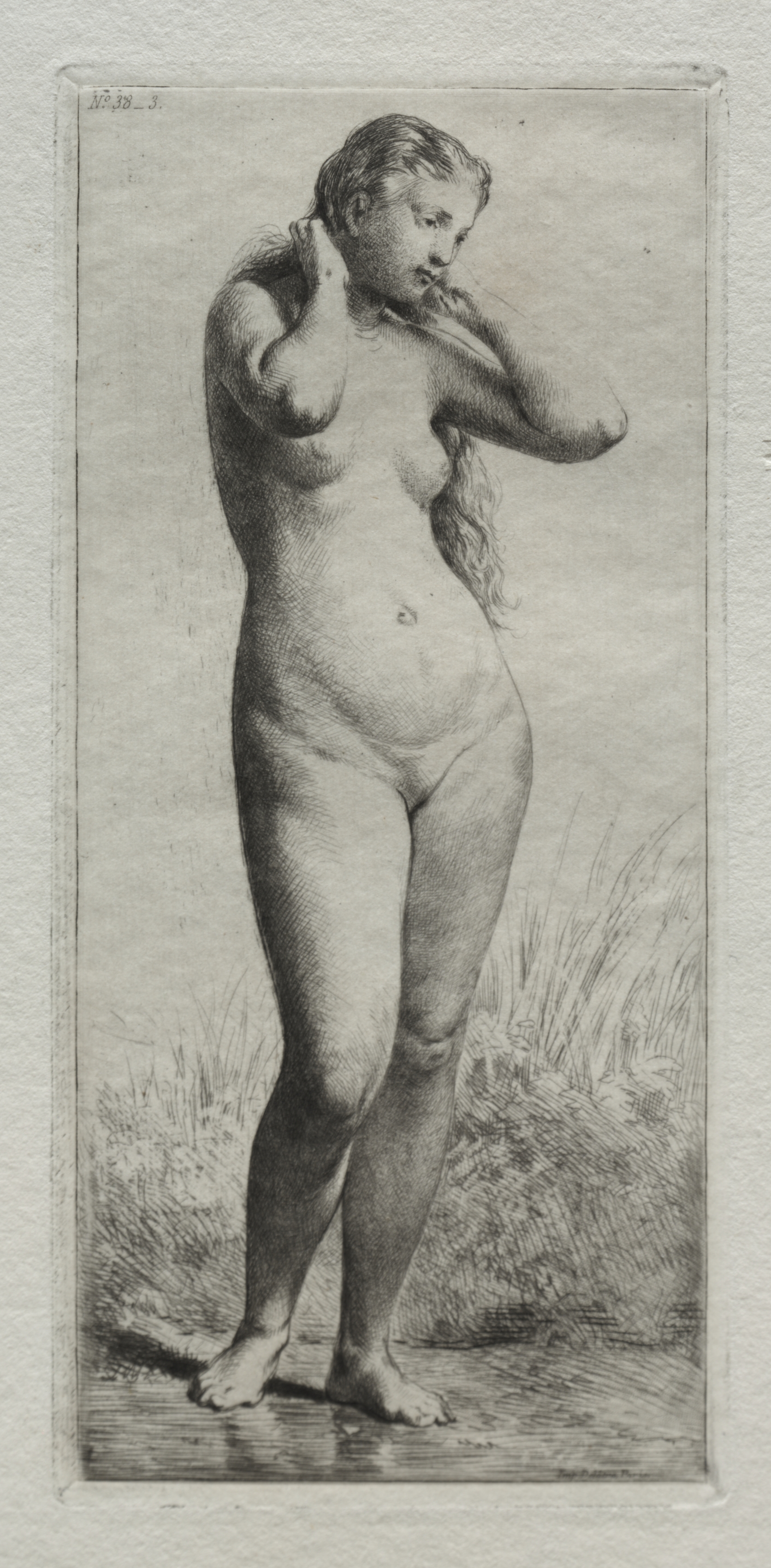 Charles-Émile Jacque, Young Woman Bathing