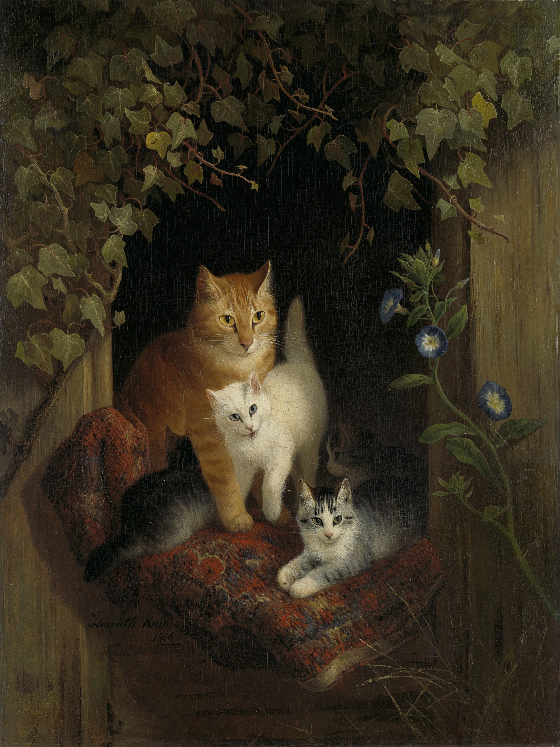 Henriëtte Ronner-Knip, Cat with Kittens
