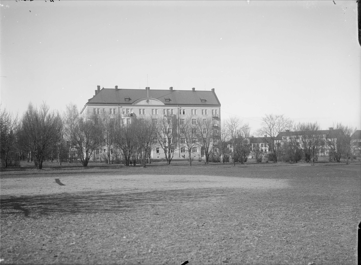 Alfred Dahlgren, Vasagatan från Skolparken, Luthagen, Uppsala 1908