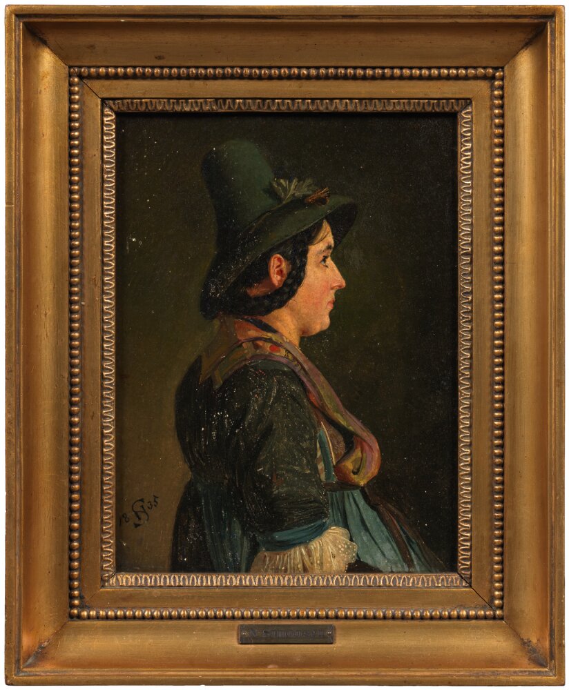 Niels Simonsen, Profile Study of a Woman in Tyrolean Costume