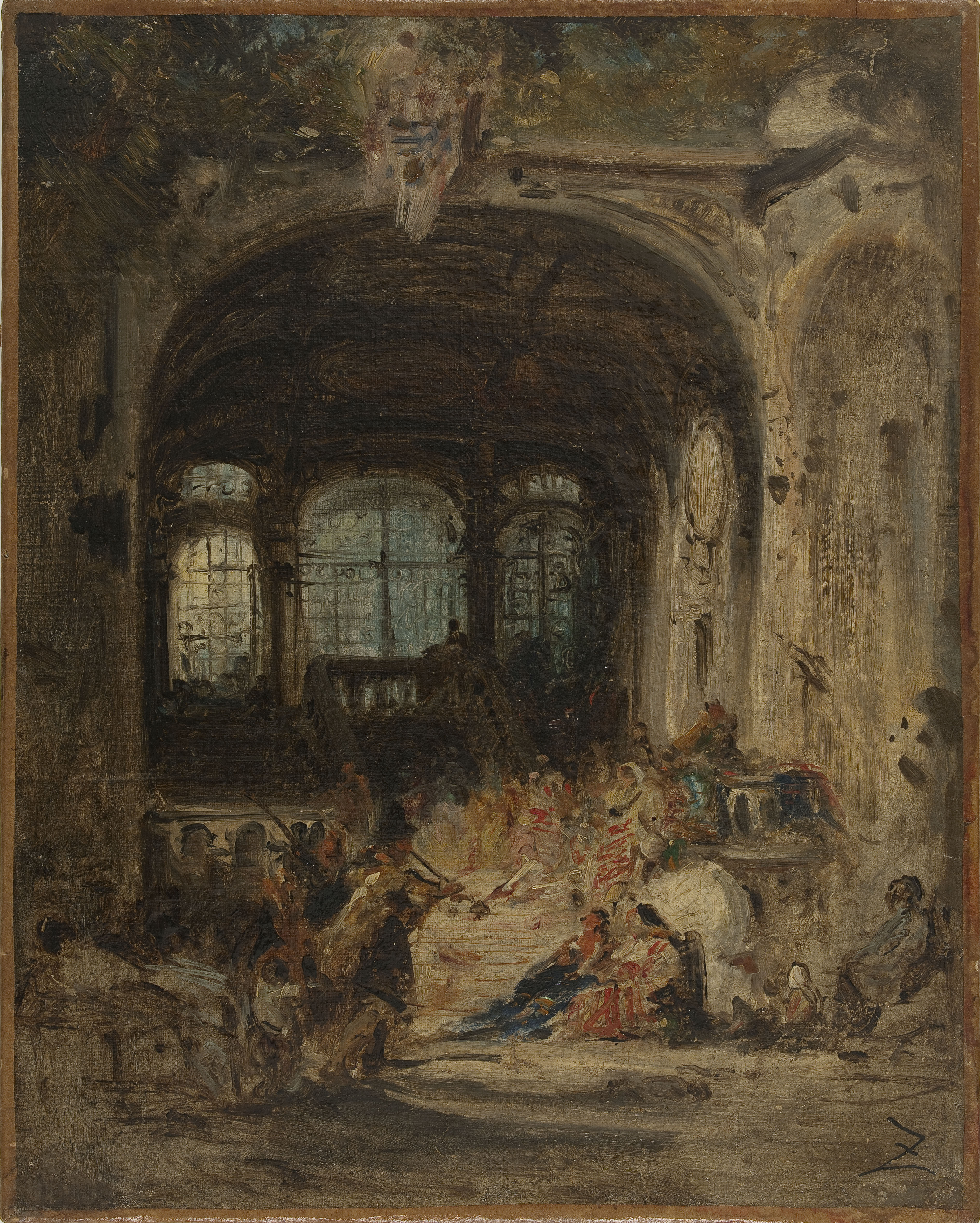 Félix Ziem, Fête dans un palais à Naples