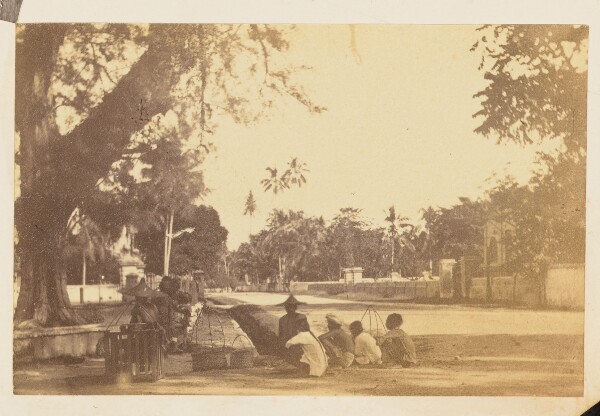 Unknown, [Street Vendors Resting on the Side of the Road]