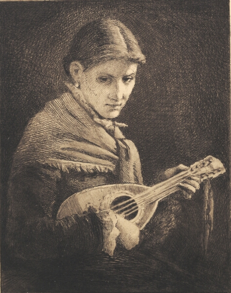 Frans Schwartz, Ung pige med mandolin