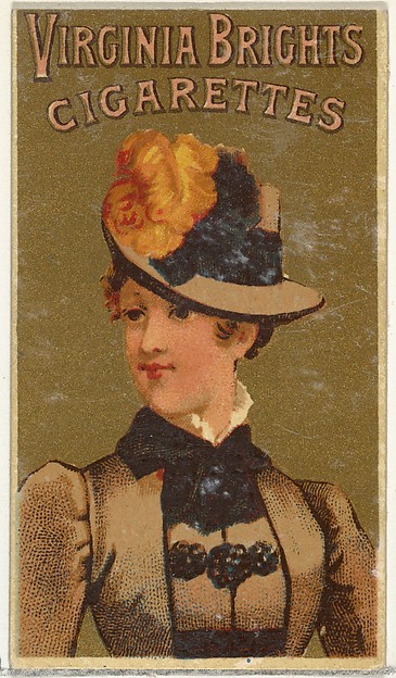 Allen & Ginter, From the Girls and Children series (N64) promoting Virginia Brights Cigarettes for Allen & Ginter brand tobacco products