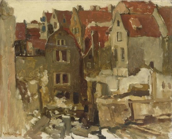 George Hendrik Breitner, The Demolition of the Grand Bazar de la Bourse on the Nieuwendijk, Amsterdam