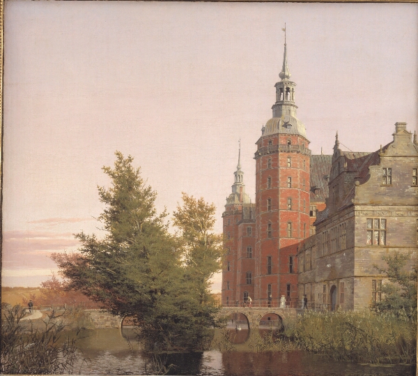 Christen Købke, Frederiksborg Slot. Parti ved Møntbroen