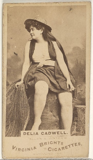 Allen & Ginter, Delia Cadwell, from the Actors and Actresses series (N45, Type 1) for Virginia Brights Cigarettes