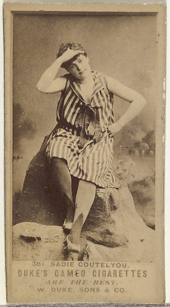 W. Duke, Sons & Co., Card Number 381, Sadie Coutelyou, from the Actors and Actresses series (N145-5) issued by Duke Sons & Co. to promote Cameo Cigarettes