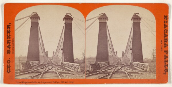 George Barker, Niagara - Railway Suspension Bridge, 800 feet long.