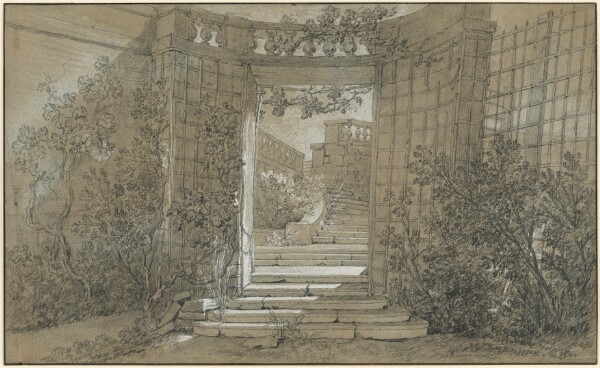 Jean-Baptiste Oudry, Landscape with a Staircase and a Balustrade