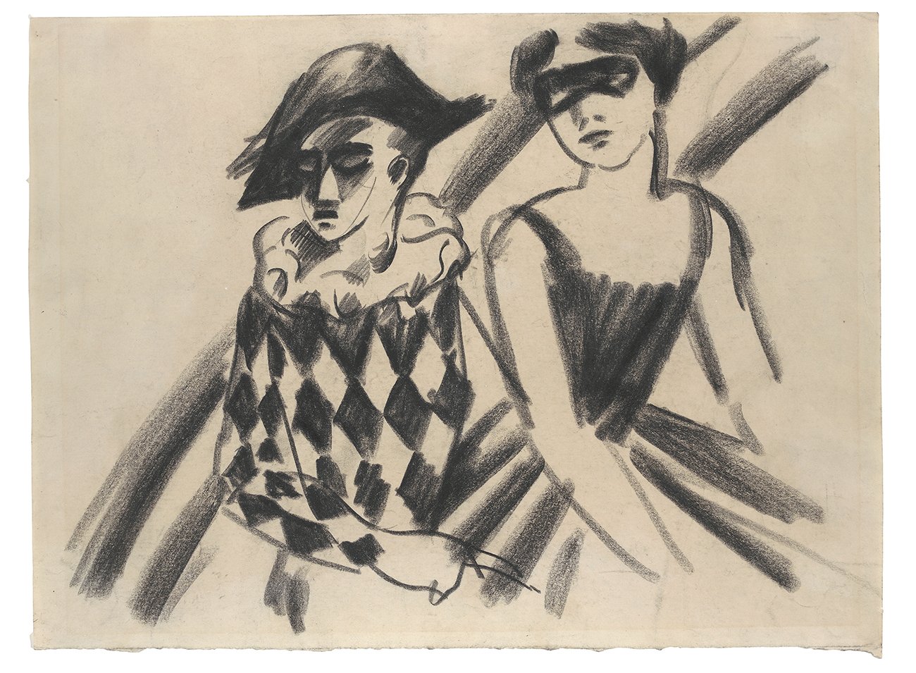Unknown artist, Pierrot und Tänzerin