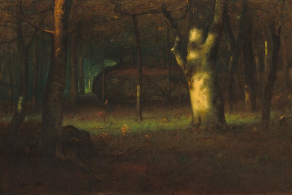 George Inness, Sunset in the Woods
