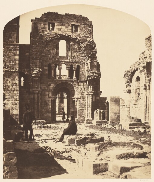Roger Fenton, Interior, Lindisfarne Priory, West End.