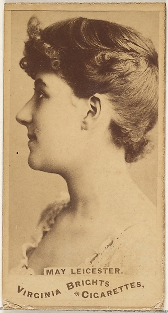 Allen & Ginter, May Leicester, from the Actors and Actresses series (N45, Type 1) for Virginia Brights Cigarettes