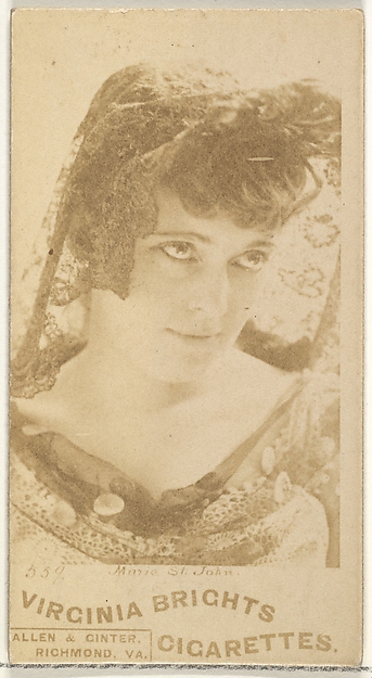 Allen & Ginter, Card 559, Marie St. John, from the Actors and Actresses series (N45, Type 1) for Virginia Brights Cigarettes