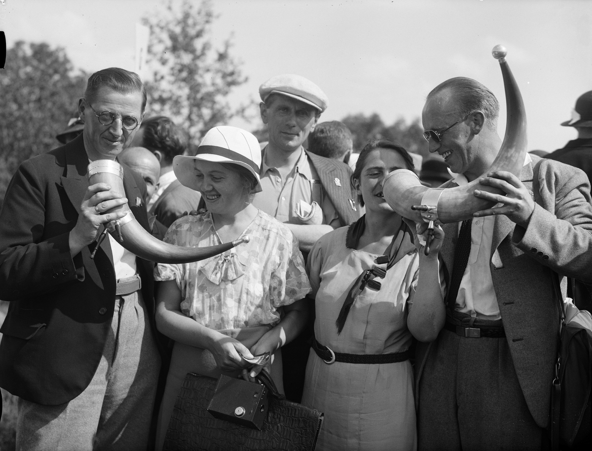 Paul Sandberg, Esperantokongressens deltagare dricker mjöd på Tingshögen