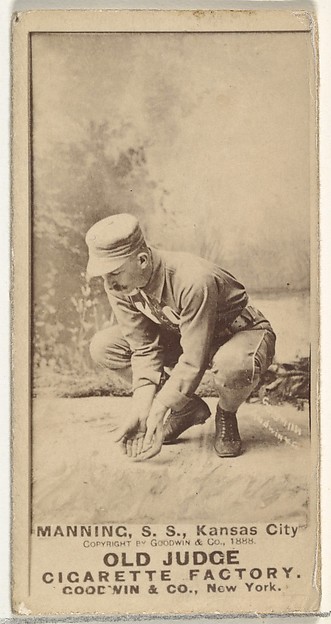 Goodwin & Company, James H. "Jim" Manning, Shortstop, Kansas City Cowboys, from the Old Judge series (N172) for Old Judge Cigarettes