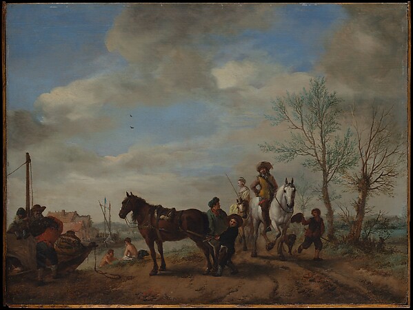 Philips Wouwerman, A Man and a Woman on Horseback