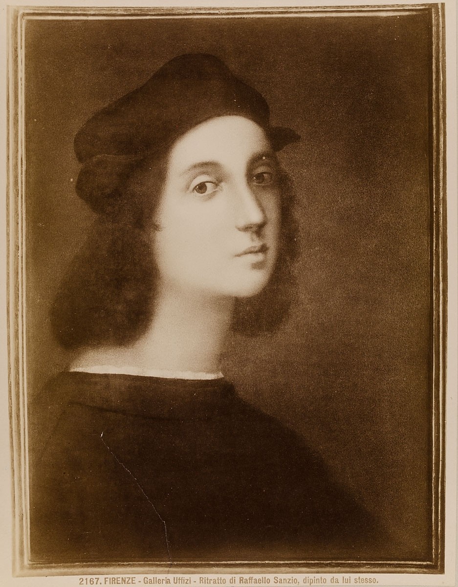 Giacomo Brogi, Firenze - Galleria Uffizi: Ritratto di Raffaello Sanzio, dipinto da lui stesso