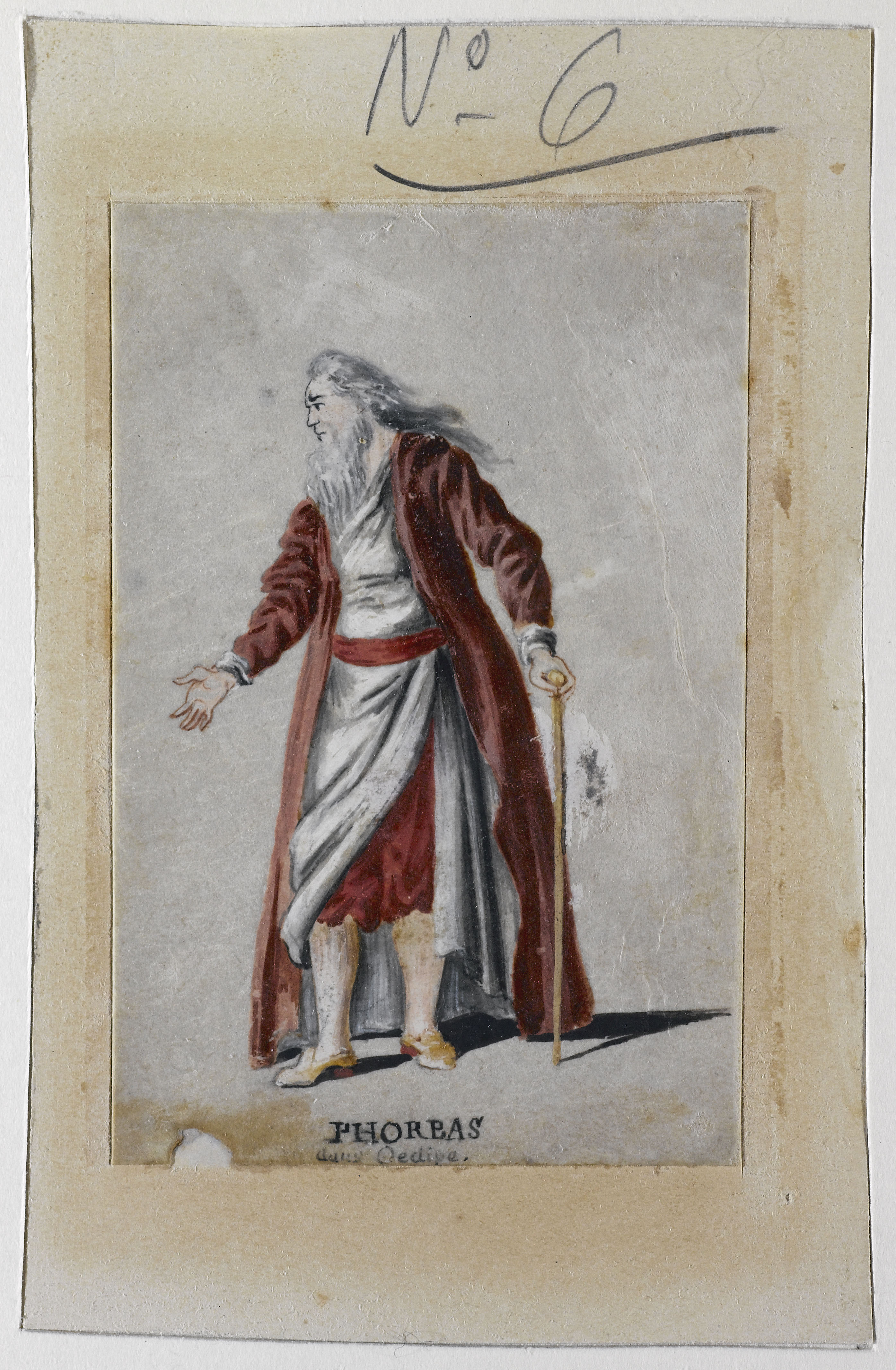 Charles Dominique Joseph Eisen, Portrait de Dusoult dans le rôle de Phorbas dans Oedipe